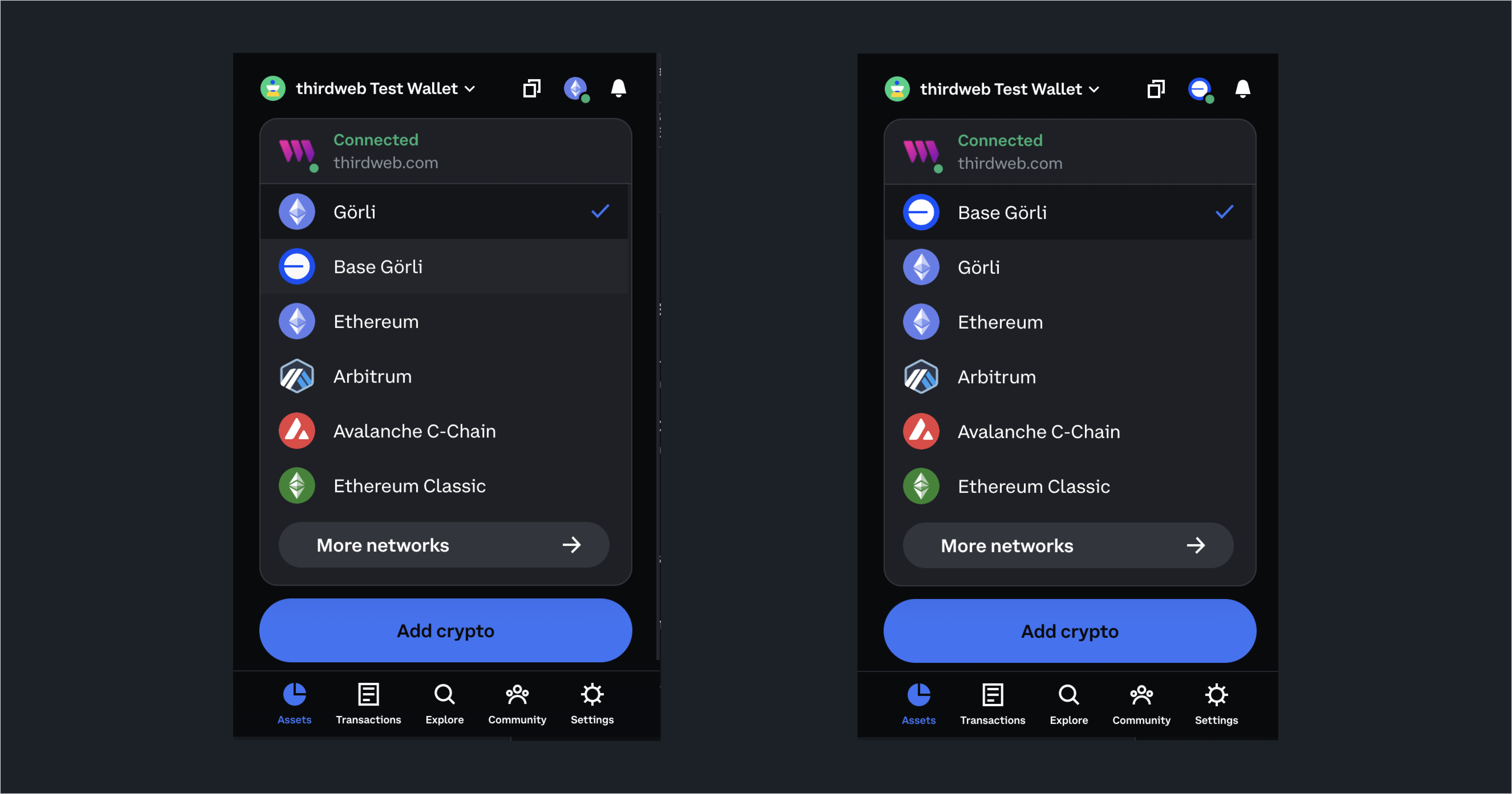 Switch network to Base Goerli