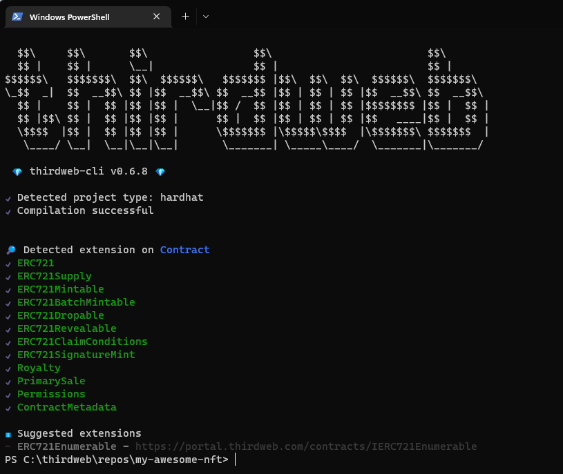 run npx thirdweb detect