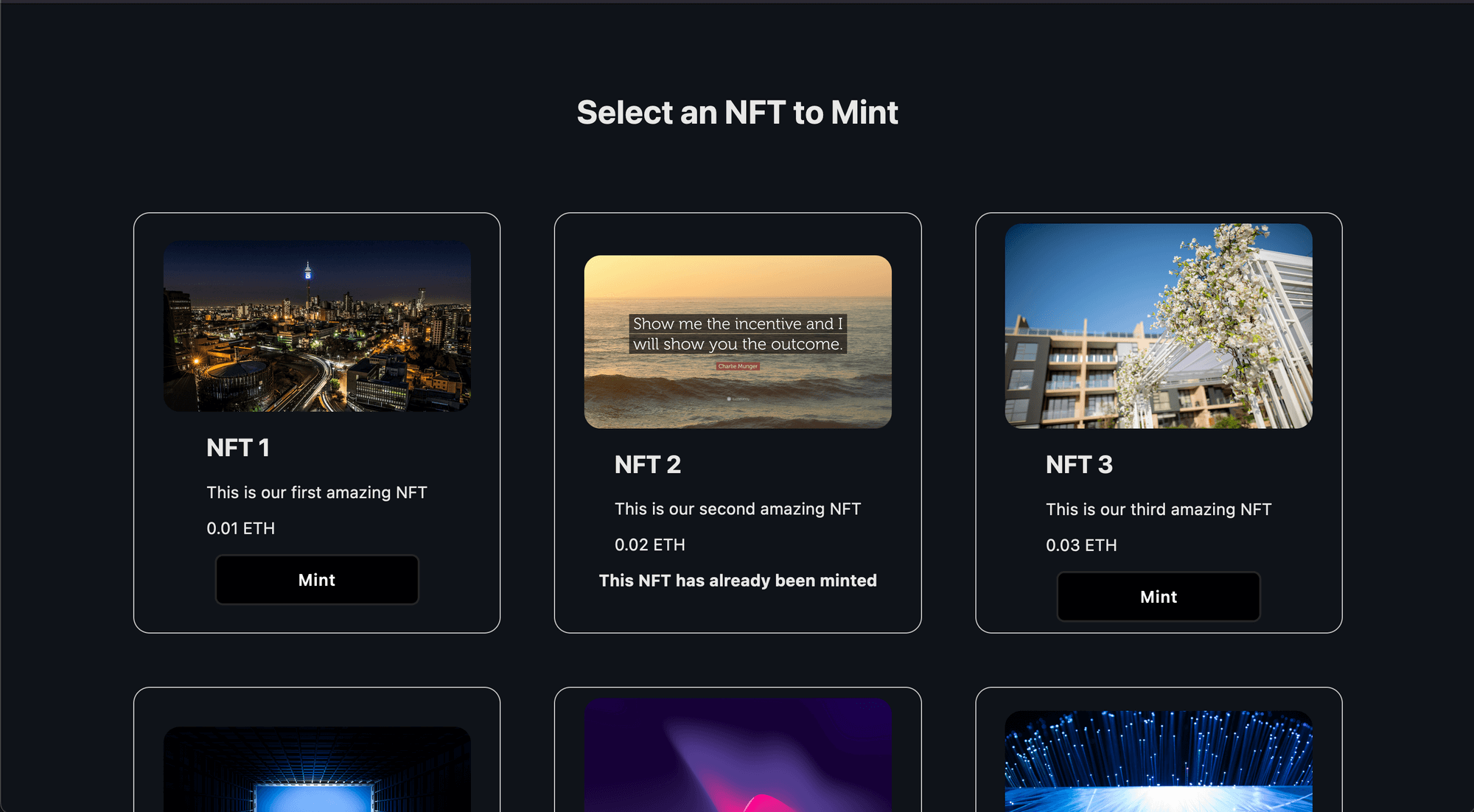 Mint specific NFTs