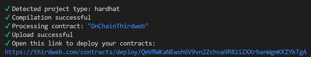 Contract deployed successfully