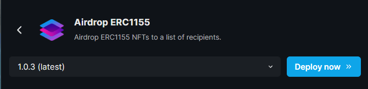 Deploy aridrop ERC1155 contract