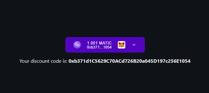 If you sign in and generate a discount code you will see this