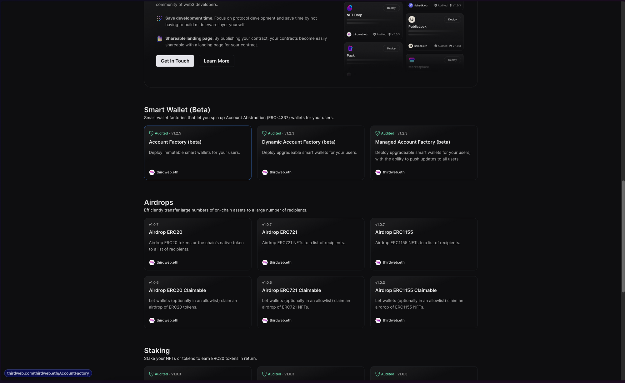 Choose Account Factory (Beta) on the explore page