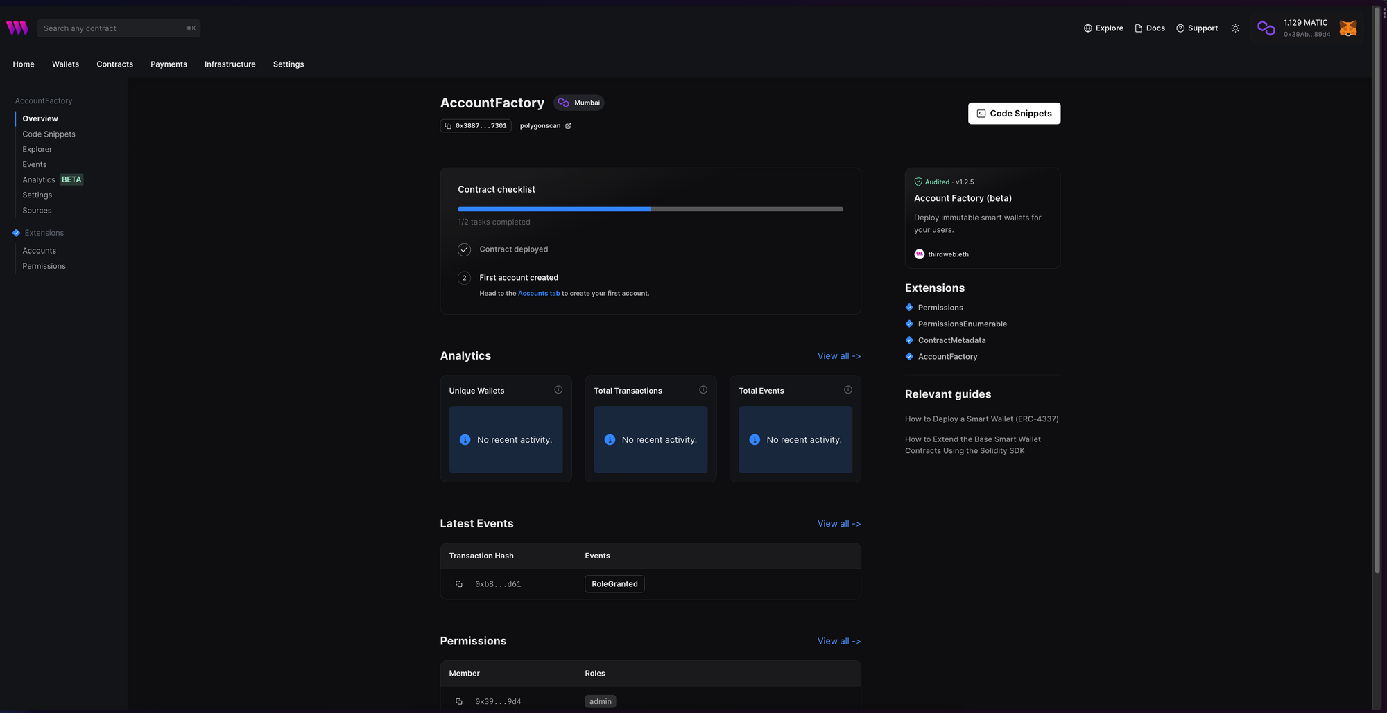 Account Factory Dashboard