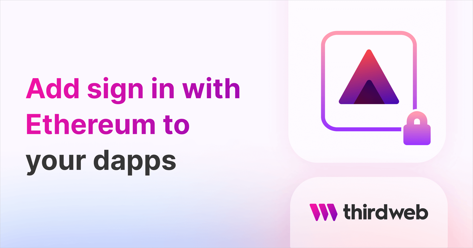 Add Sign In With Ethereum (SIWE) to a React App - thirdweb Guides