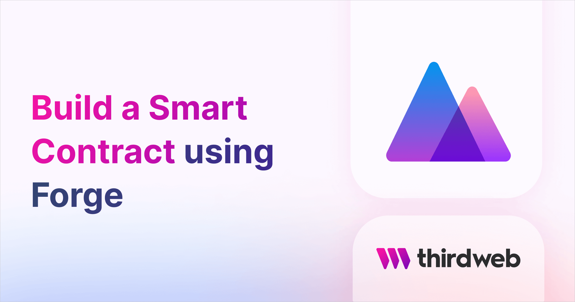 Build a Smart Contract using Forge - thirdweb Guides