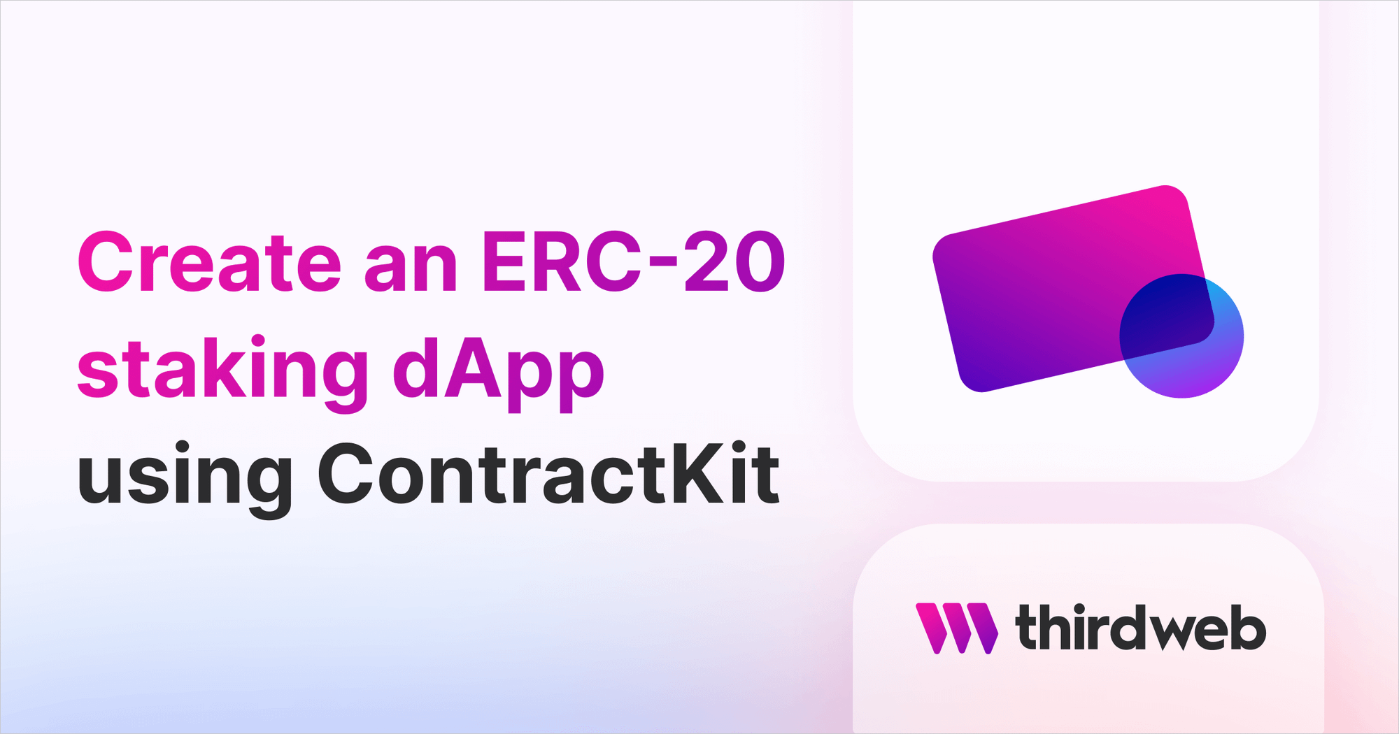 How to Create an ERC-20 Token Staking App - thirdweb Guide