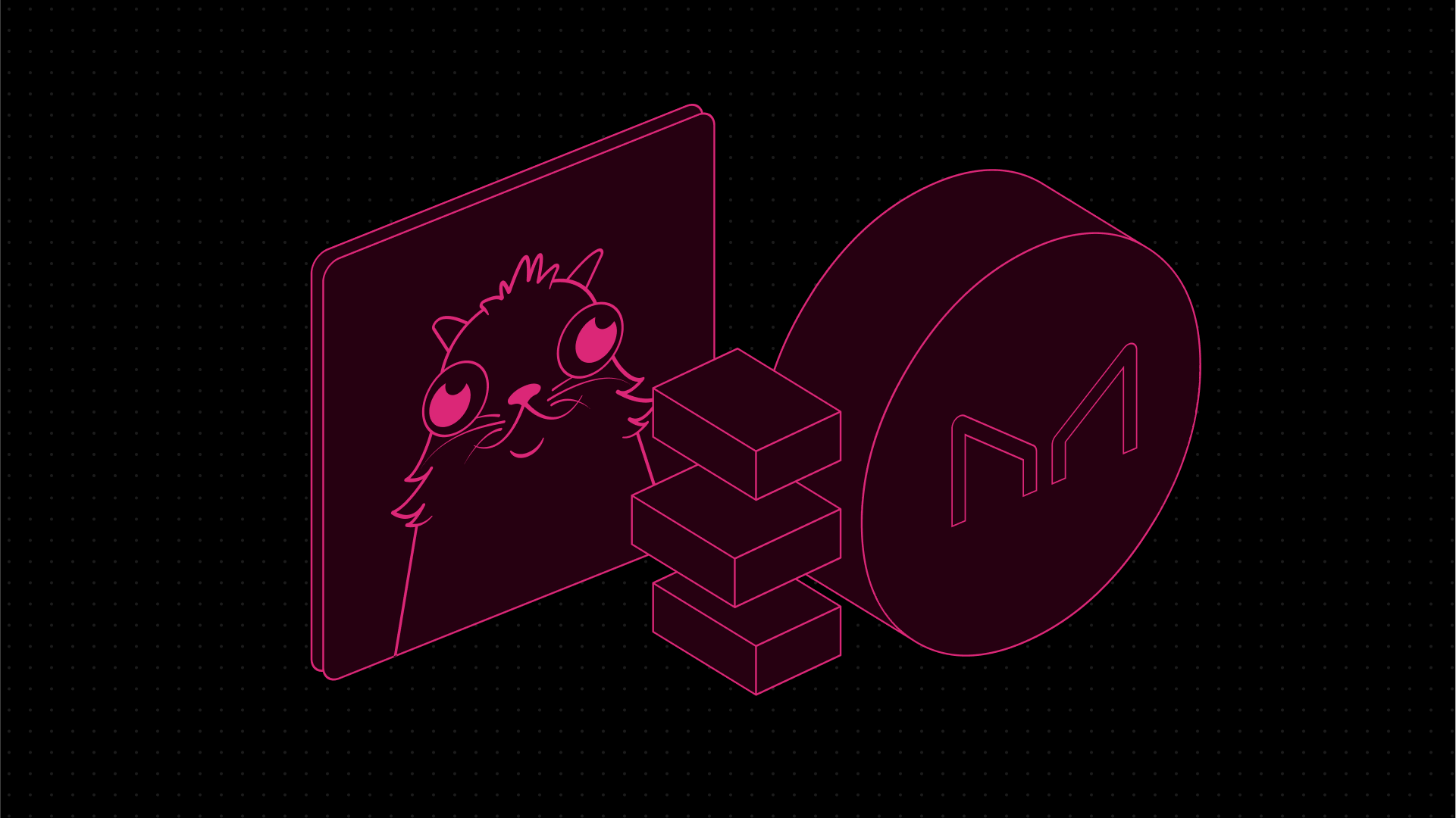 the history of ethereum smart contracts banner in pink and black cryptokitties