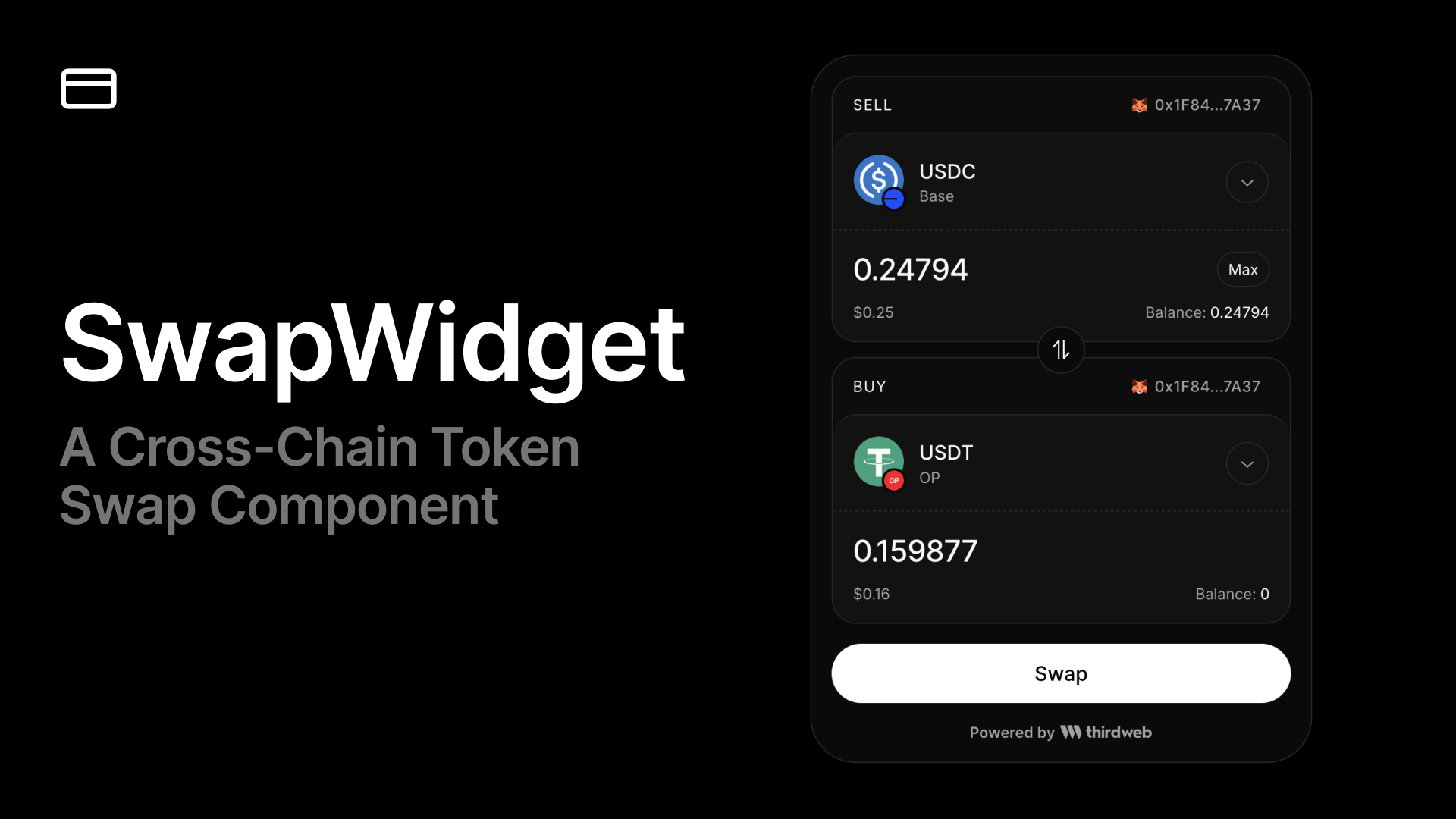 Introducing SwapWidget: A Cross-Chain Token Swap Component