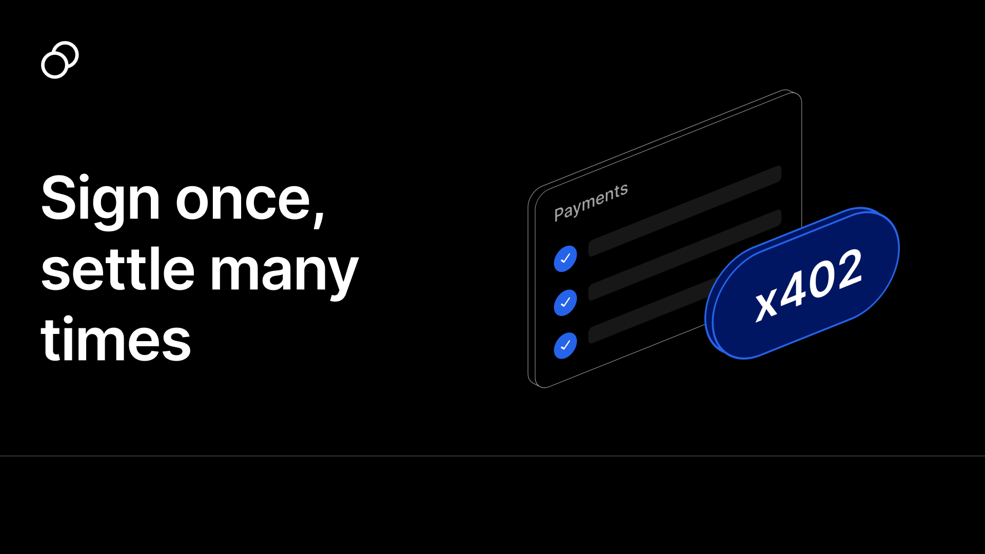 Sign once, settle many times with x402