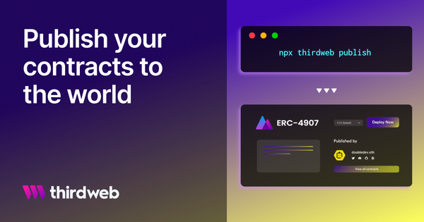 Introducing thirdweb Publish