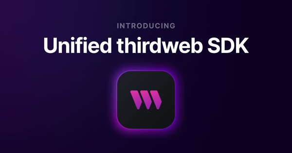 Introducing the unified thirdweb SDK