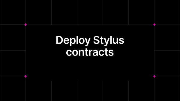 Deploy Stylus contracts