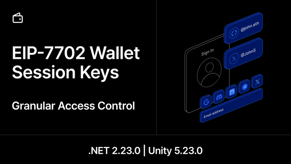 .NET/Unity EIP-7702 Smart EOA Session Keys