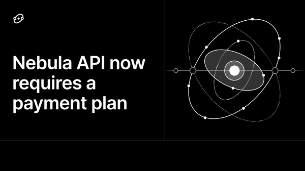 Nebula API Now Requires Payment Plan
