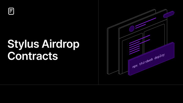 Introducing Stylus Arbitrum Airdrop Contracts