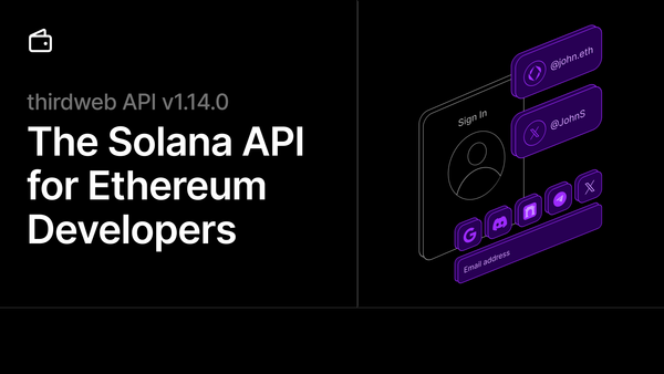 Introducing Solana Support in thirdweb API