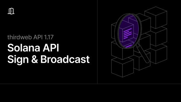 Solana Sign & Broadcast Transaction APIs
