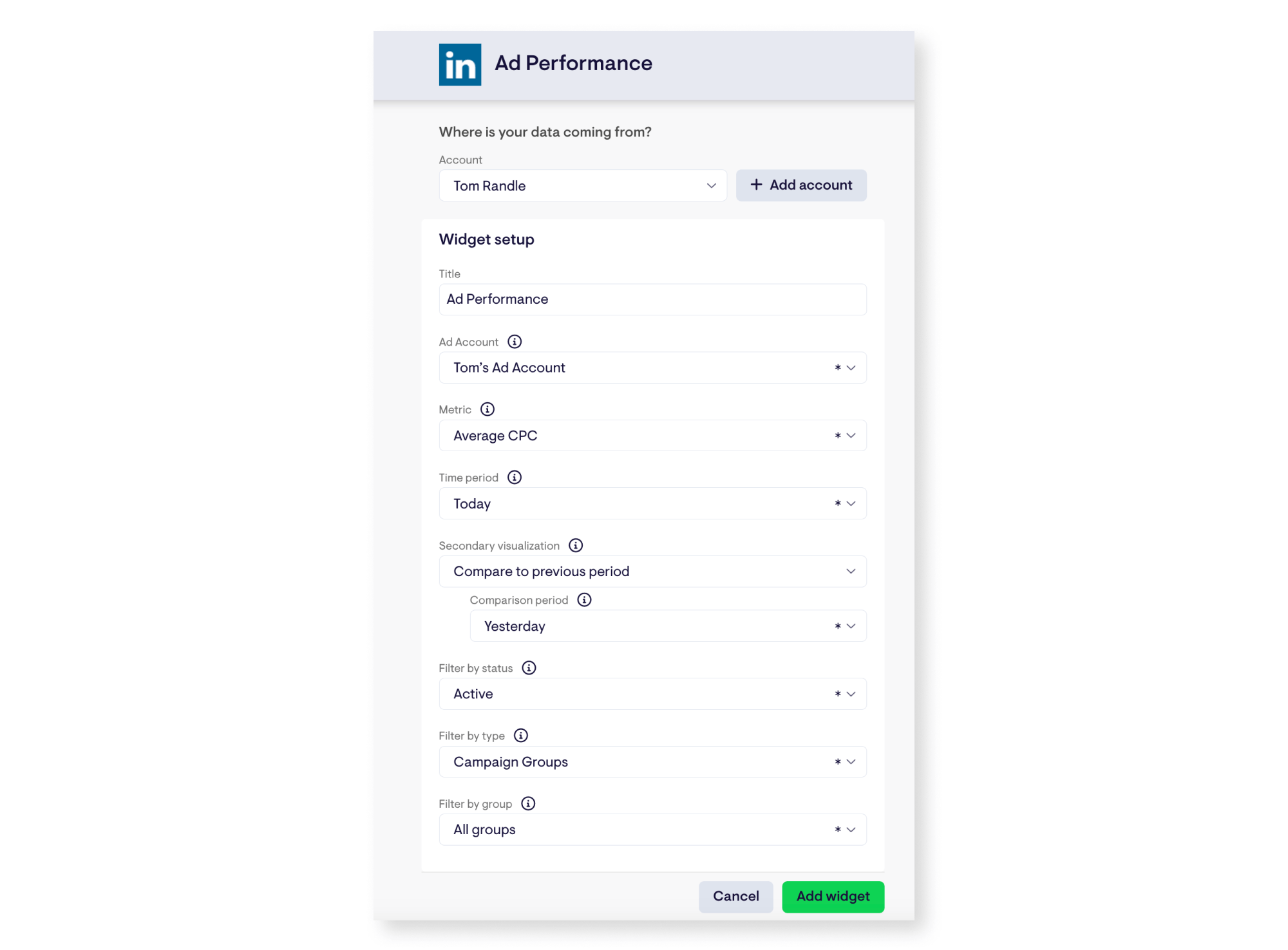 LinkedIn Ads Select Metrics