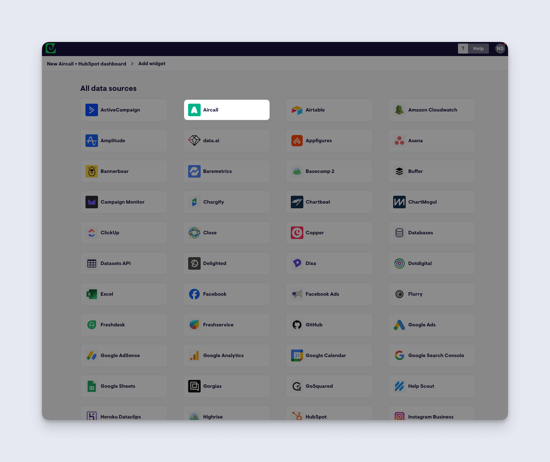 Geckoboard Choose Aircall
