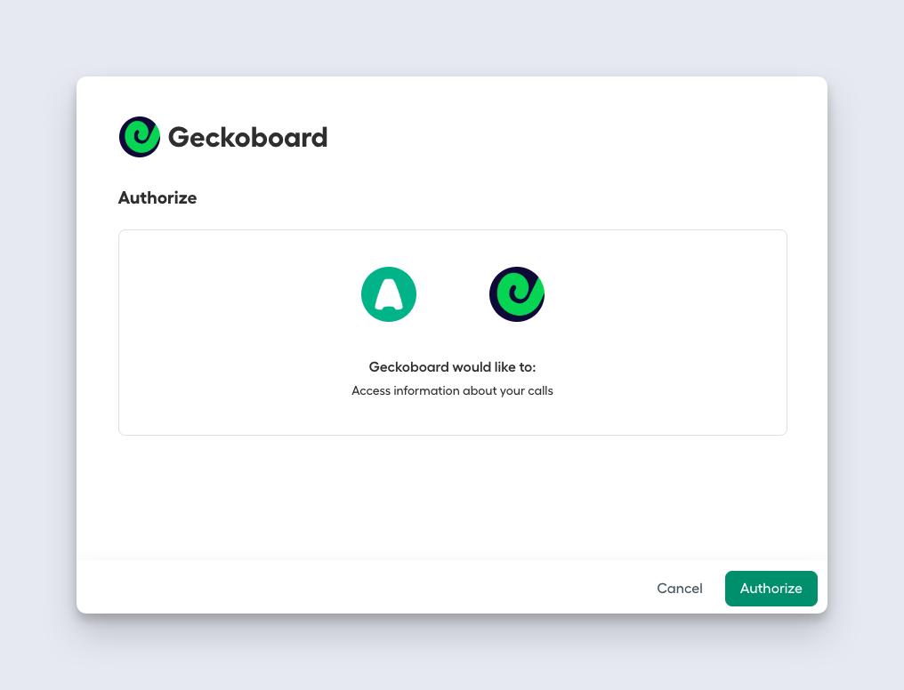 Geckoboard Connect Aircall