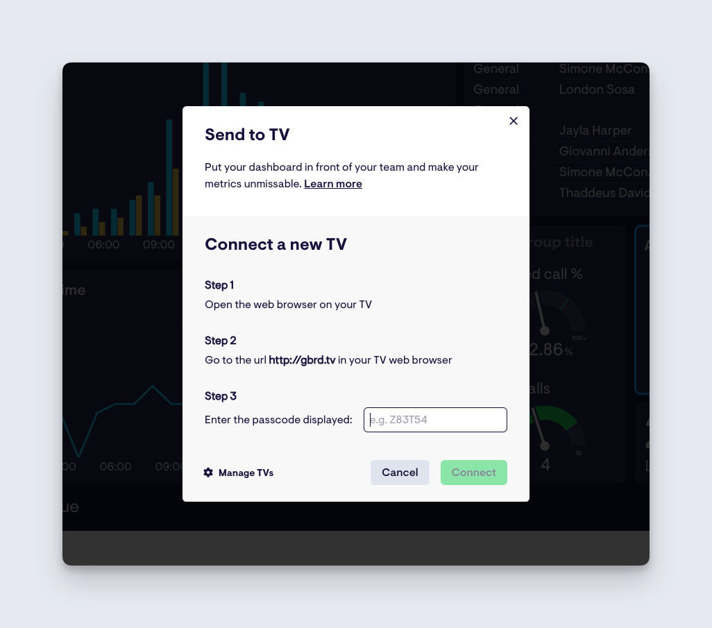 Geckoboard Send To TV