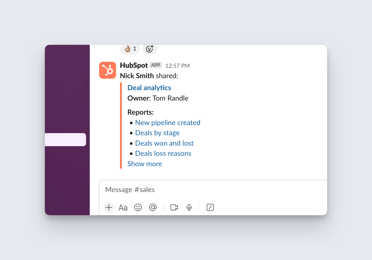 HubSpot Standard Slack Integration