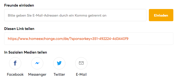 freunde einladen homeexchange