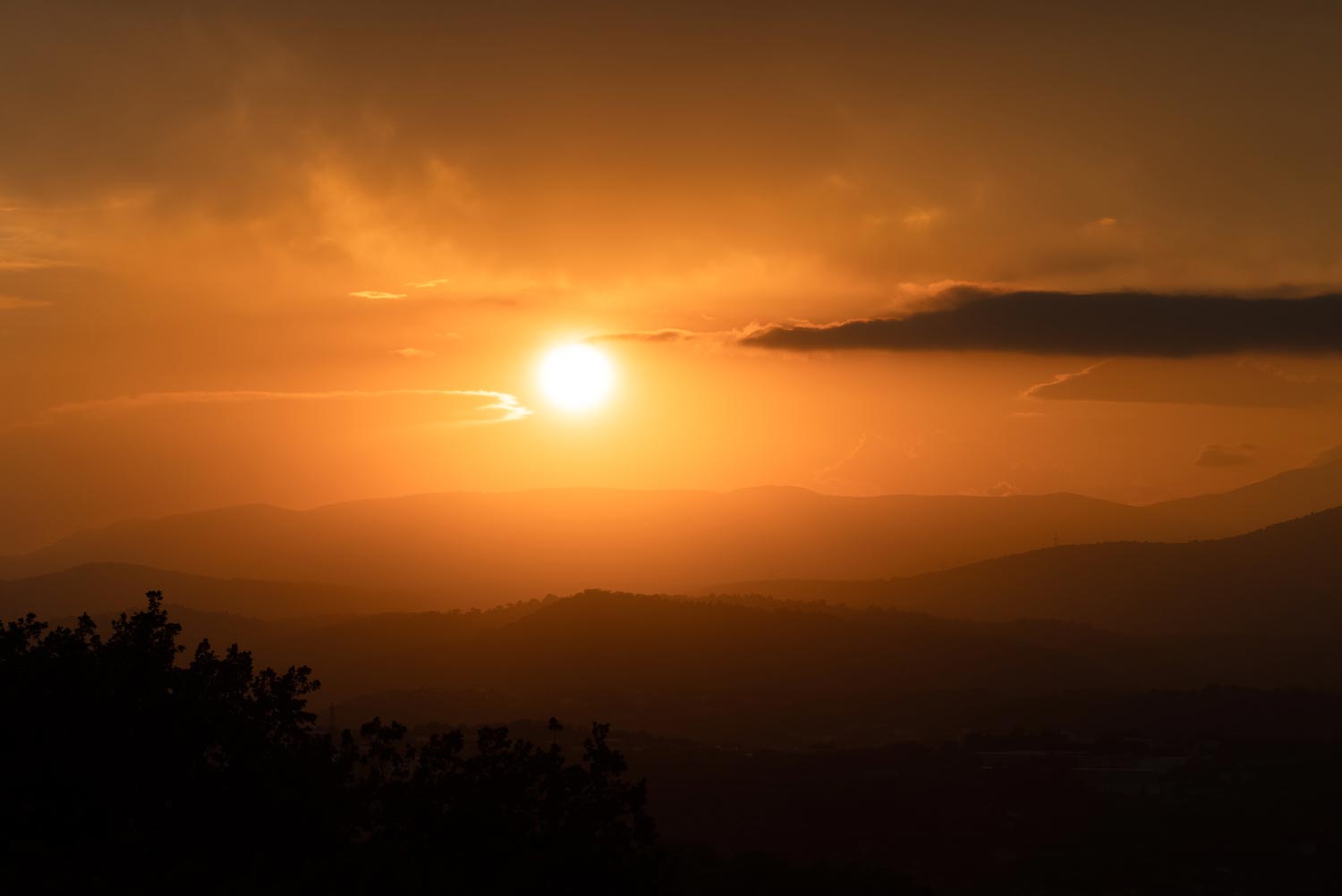 Sonnenuntergang in Mougins