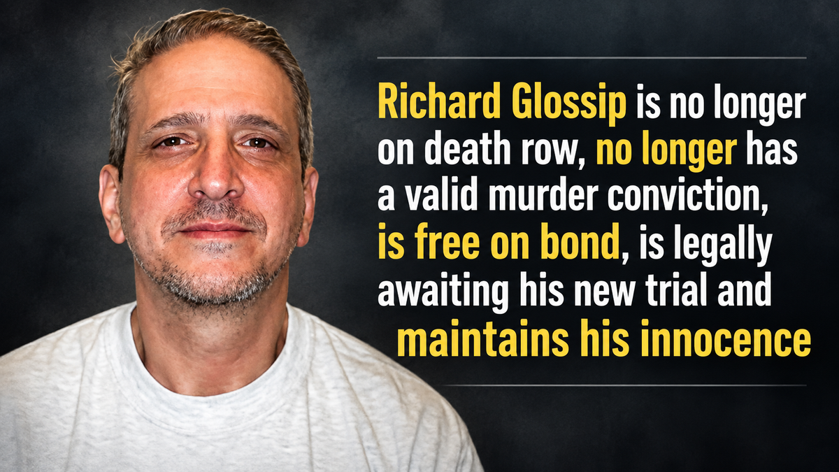 Glossip spent nearly 30 years incarcerated, survived nine scheduled execution dates, had two murder convictions overturned, and is now preparing for a third trial.