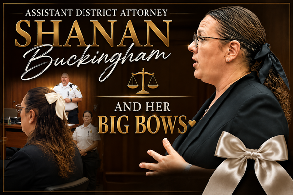 Is District Attorney Shanan Buckingham Wearing a Bow in Her Hair to Tug on the Jurors Heart Strings?