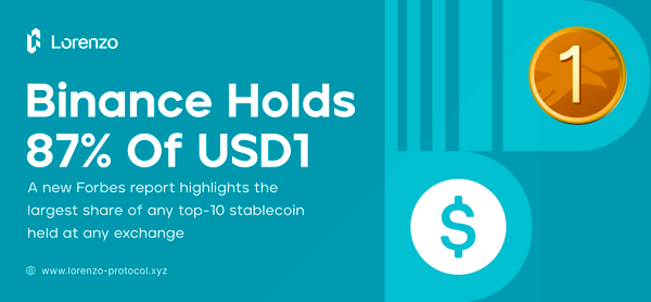 Binance Now Holds 87% Of USD1