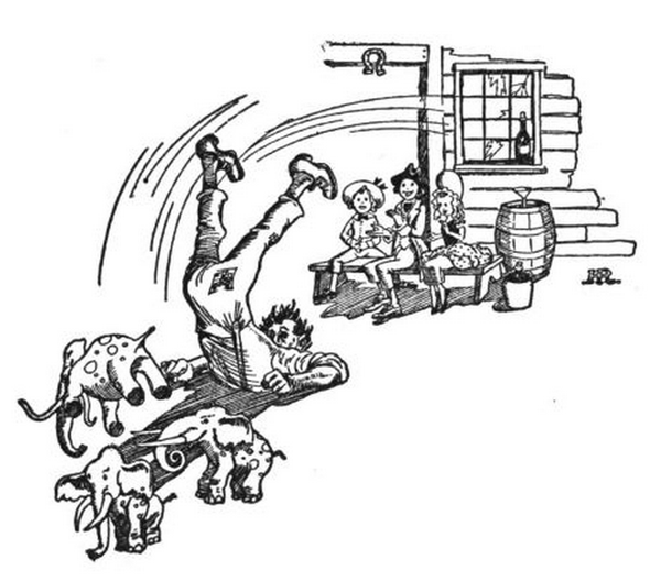 Laundry tumbling in the drum