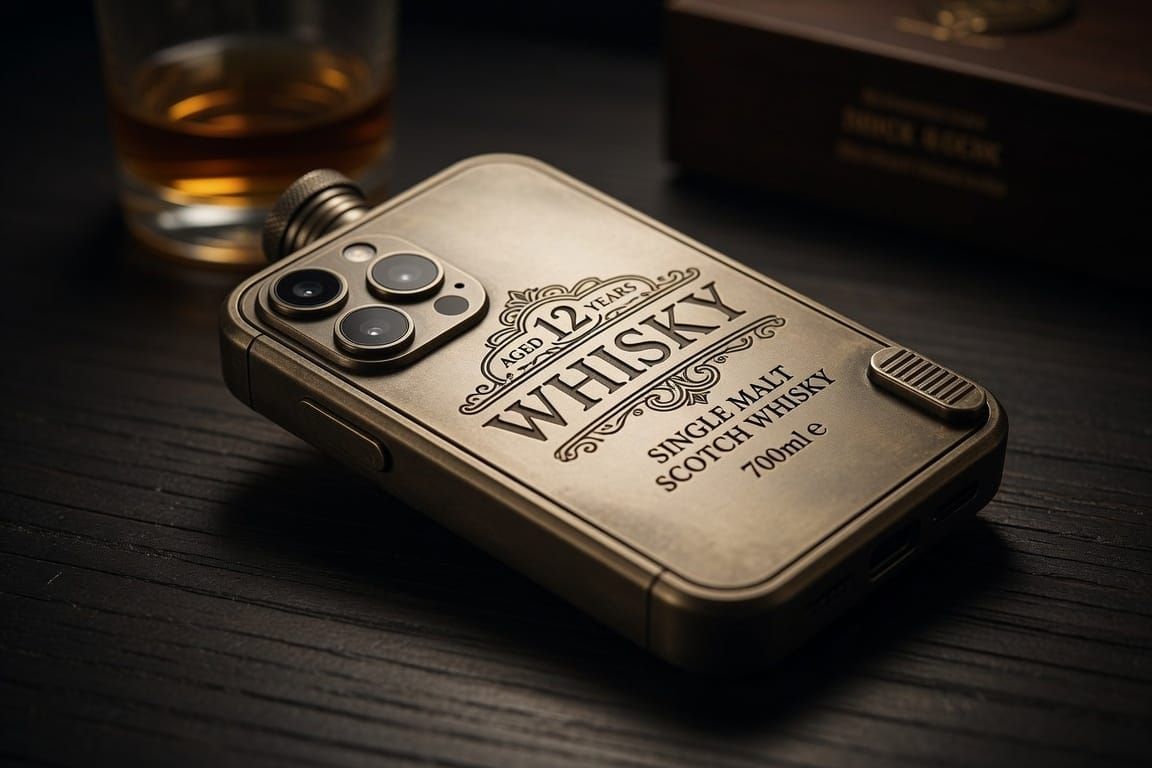 A phone is a whiskey flask
