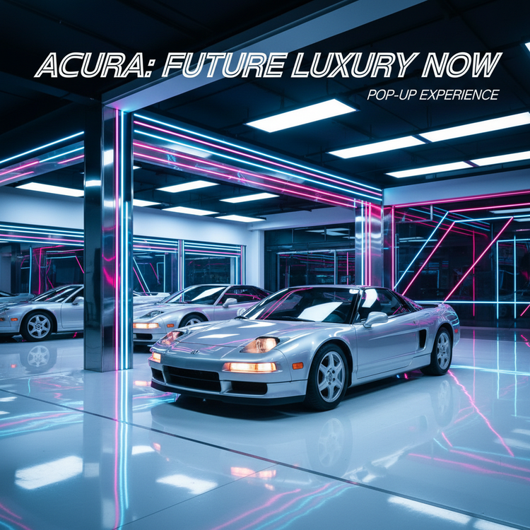 Why Acura's 80s Retro Dealership Is the Ultimate Design Study