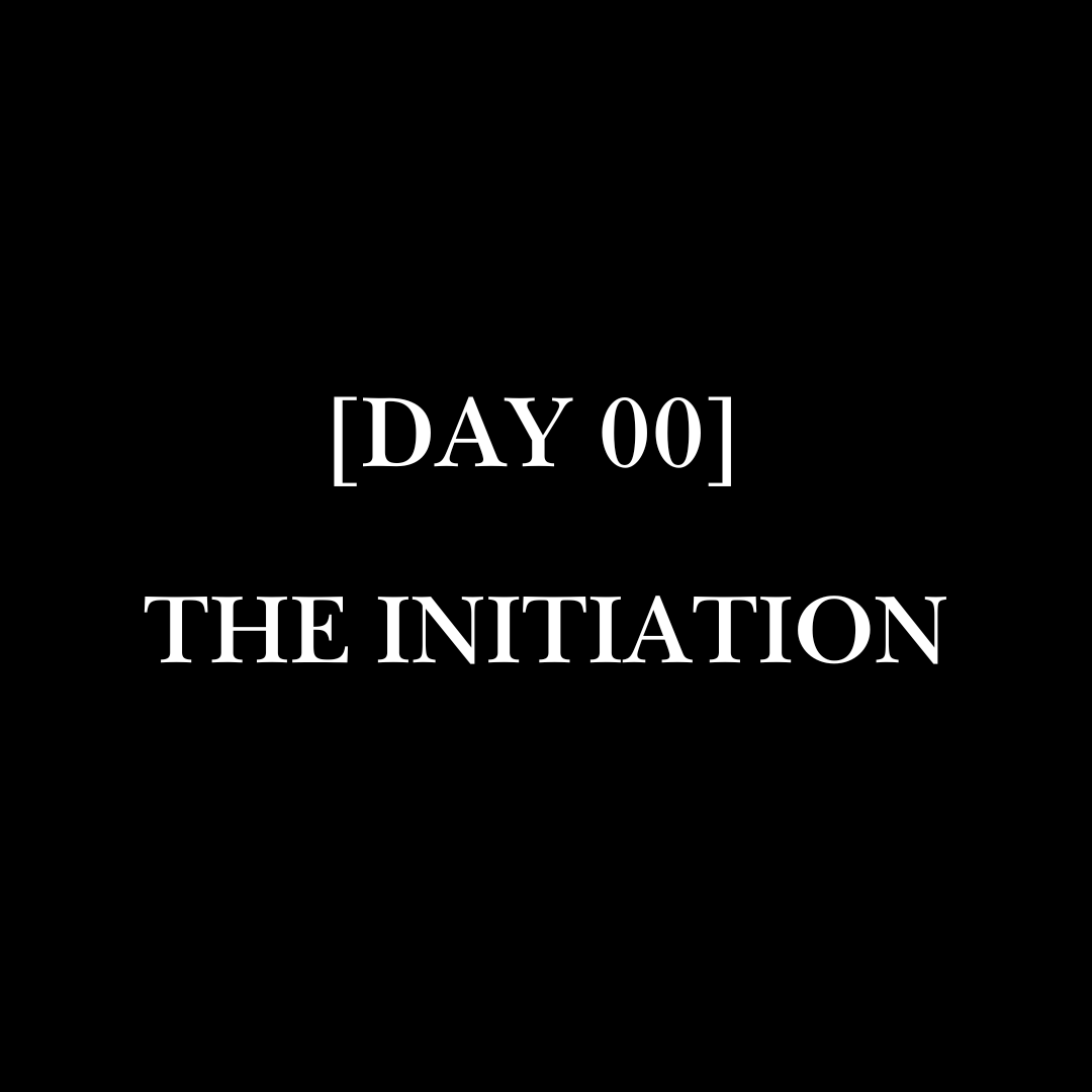 [DAY 00] // THE INITIATION