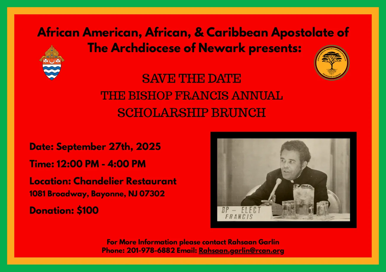 UPDATED: Bishop Francis Scholarship Brunch set for November in Newark