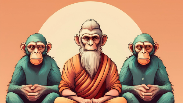 Gandhi's 3 wise monkey's on AI