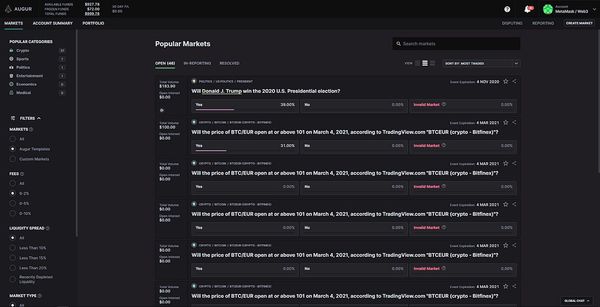 How to bet on DeFi with Augur v2