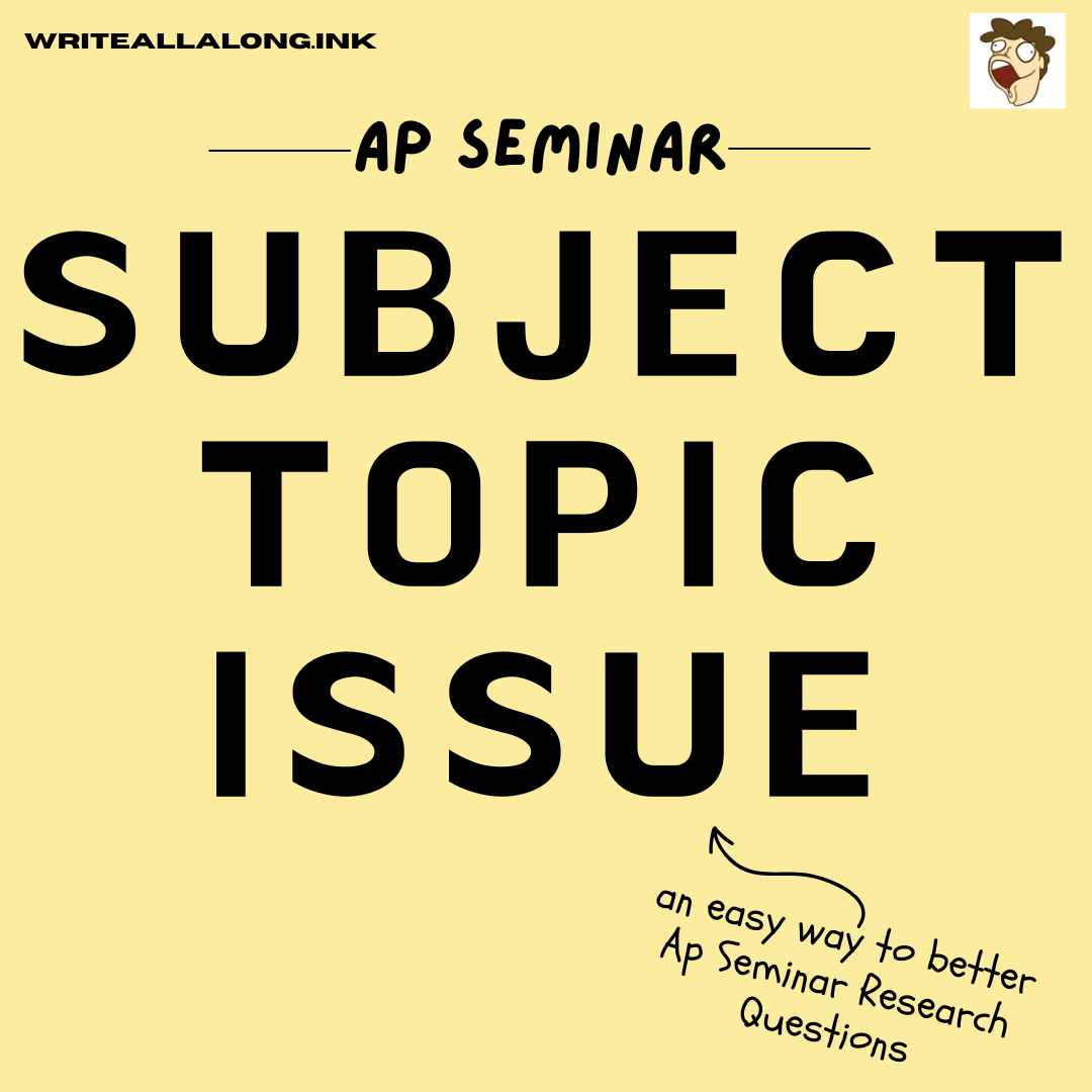 Subject, Topic, Issue