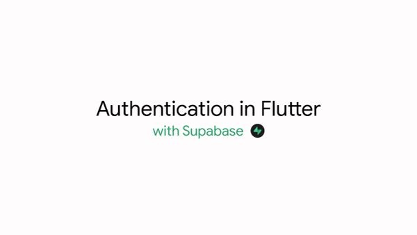 Authentication in Flutter with Supabase (OAuth included)