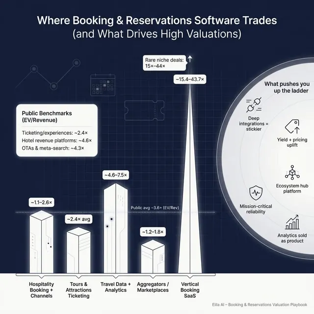 The Complete Valuation Playbook for Booking and Reservations Software Businesses