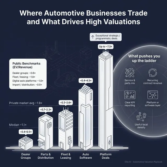 The Complete Valuation Playbook for Automotive Products and Services Businesses
