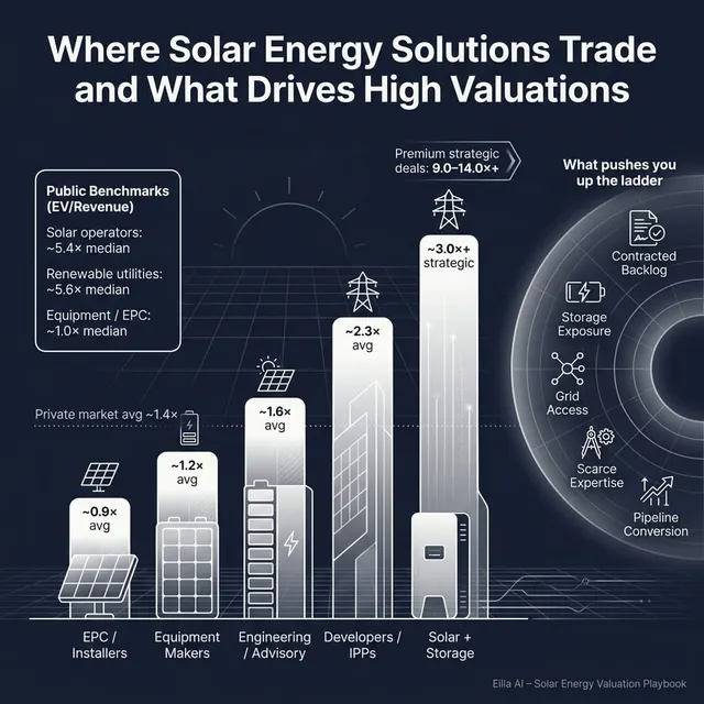 The Complete Valuation Playbook for Solar Energy Solutions Businesses