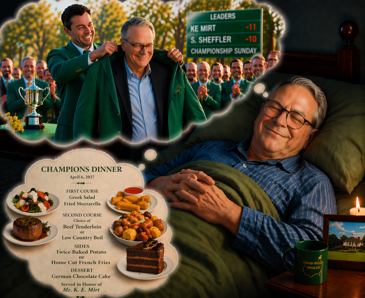 Scorecard, green jacket, and dinner menu already decided… now just need the game.