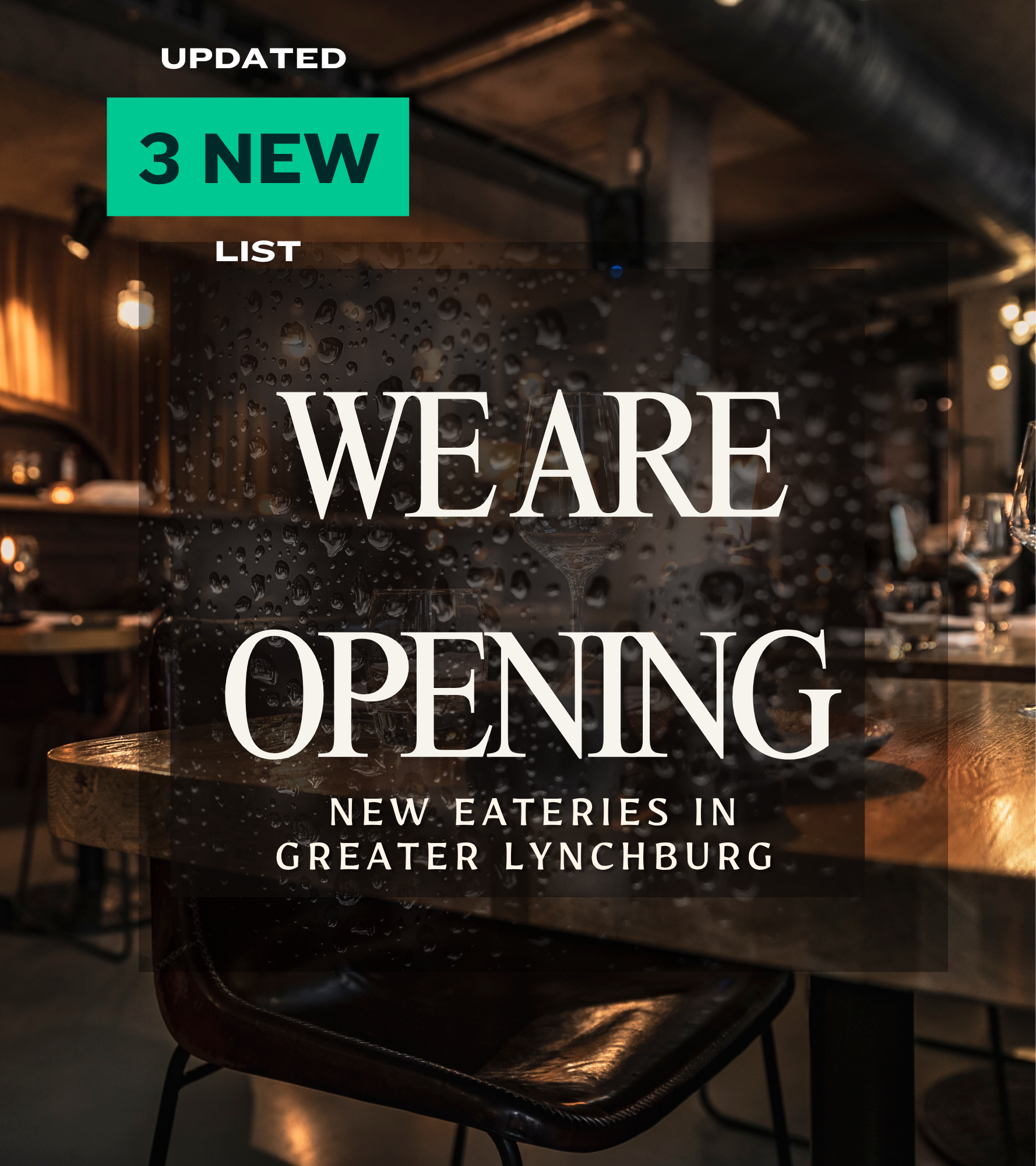 Updated list: New Eateries in Greater Lynchburg