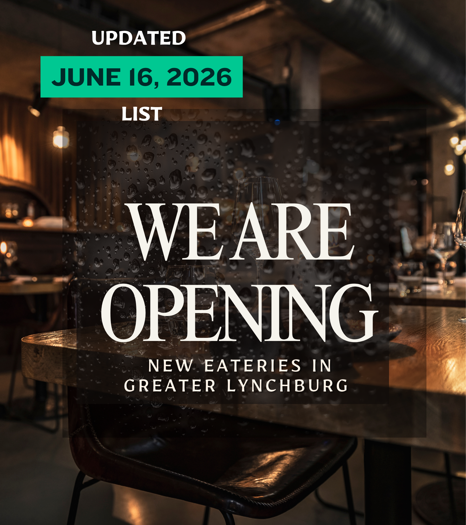 Updated list: New Eateries in Greater Lynchburg