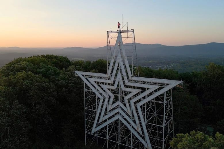 You’ve Seen the Roanoke Star. Now Watch Someone Climb It