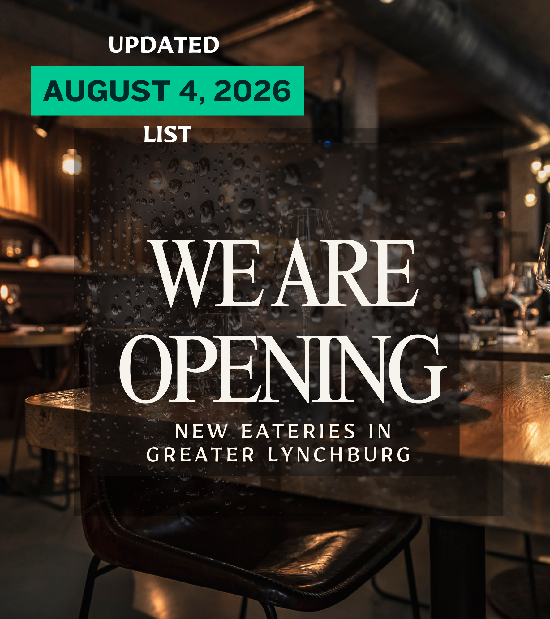 Updated list: New Eateries in Greater Lynchburg