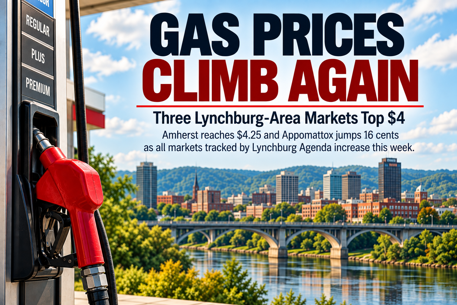 Gas Prices Climb Again; Three Lynchburg-Area Markets Top $4
